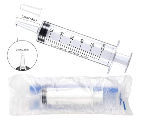 Plastic Syringe, Large W/Catheter Tip (60ml/cc )